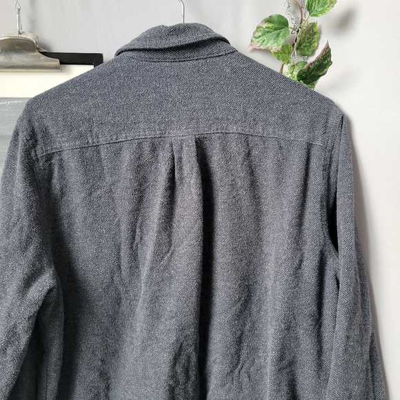 Marine Layer Men's Owen Brushed Stretch Twill Overshirt in Dark Heather Grey M - Picture 4 of 10